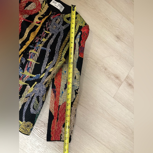 AURORA RUFFOLO CHRISTIAN RUPERTO Women’s Small Multi Quilted Jacket Abstract Art - Picture 11 of 12